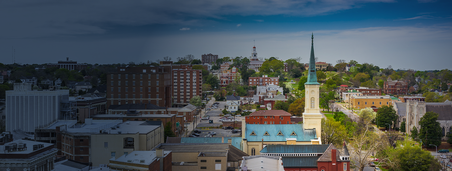 Aerial image of Macon, Georgia